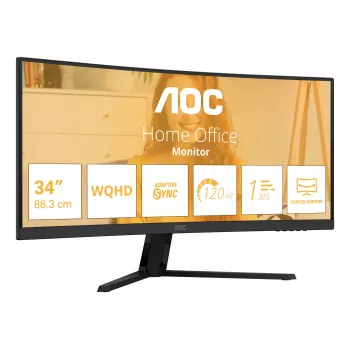 Monitor komputerowy AOC B3 CU34B3E 86,4 cm (34 cale) 3440 x 1440 pikseli Wide Quad HD LED Czarny