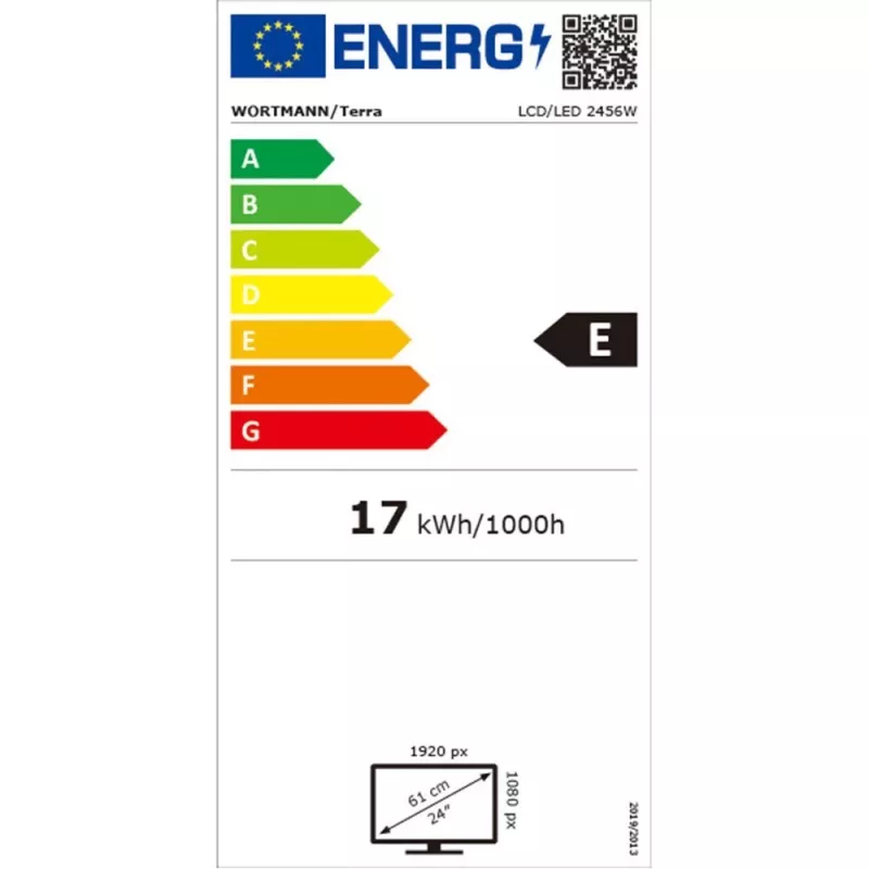 Monitor komputerowy TERRA 3030250 60,5 cm (23,8 cala) 1920 x 1080 pikseli Full HD LED czarny