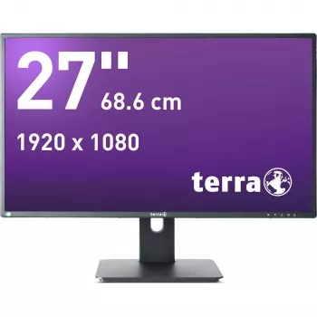 Monitor komputerowy TERRA LCD/LED 2756W PV V4 czarny GREENLINE PLUS 68,6 cm (27 cali) 1920 x 1080 pikseli Full HD Czarny