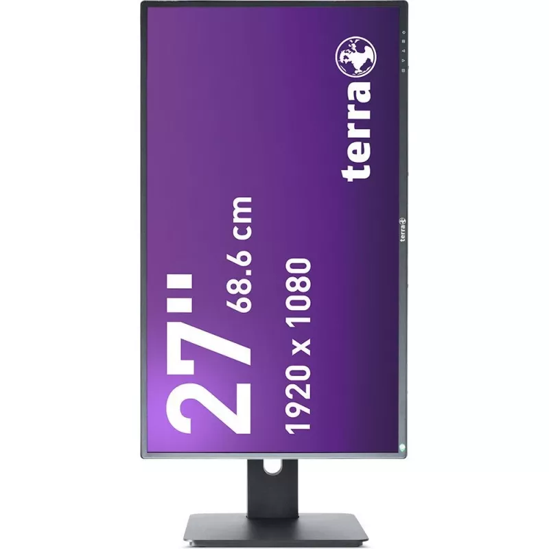 Monitor komputerowy TERRA LCD/LED 2756W PV V4 czarny GREENLINE PLUS 68,6 cm (27 cali) 1920 x 1080 pikseli Full HD Czarny