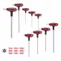 Komplet kluczy Torx L KS Tools 151.8160 — 9-częściowy, stal chromowo-wanadowa, wykończenie metaliczne