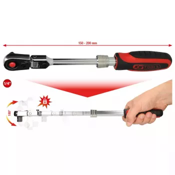 Klucz grzechotkowy KS Tools 914.1420, stal chromowo-wanadowa, 72 nasadki grzechotkowe, certyfikat DIN/ISO