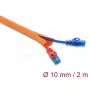 Osłona kabli samozamykająca DELOCK 2 m x 10 mm pomarańczowa