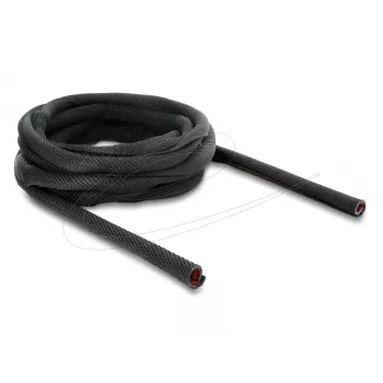 DELOCK Rękaw ochronny na kable samozamykalny dwuwarstwowy 5 m x 19 mm czarny