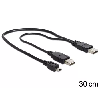 Kabel USB DeLOCK 83178 USB 2.0 0,3 m 2 x USB A Czarny