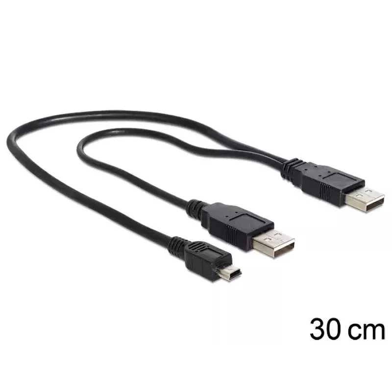 Kabel USB DeLOCK 83178 USB 2.0 0,3 m 2 x USB A Czarny