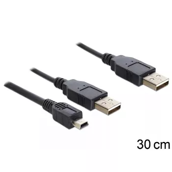 Kabel USB DeLOCK 83178 USB 2.0 0,3 m 2 x USB A Czarny