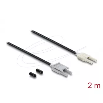 adapter kablowya światłowodowego DELOCK 91028 wielomodowy, 2 m, czarny/szary