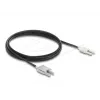 adapter kablowya światłowodowego DELOCK 91030, wielomodowy POF, 3 m, czarny/szary