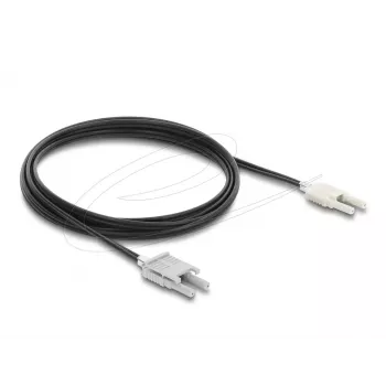 adapter kablowya światłowodowego DELOCK 91030, wielomodowy POF, 3 m, czarny/szary