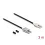 adapter kablowya światłowodowego DELOCK 91030, wielomodowy POF, 3 m, czarny/szary