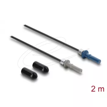 Kabel światłowodowy DELOCK 91034, wielomodowy POF, 2 m, czarny/szary/niebieski