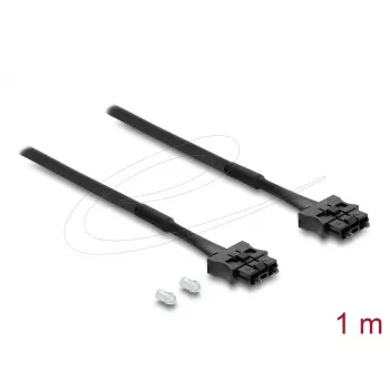 DELOCK Fiber Optic POF Plastic Servo Patch kabel ST to ST 1 m, czarny