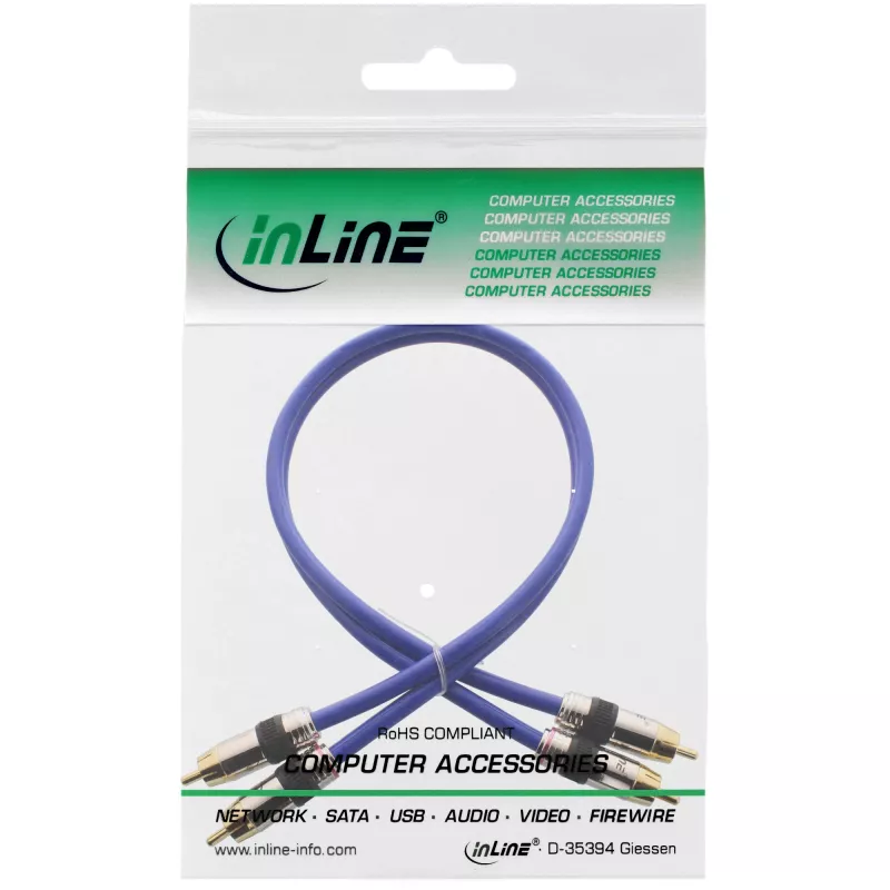 InLine Premium RCA Audio kabel 2x RCA męski / męski pozłacane 5m