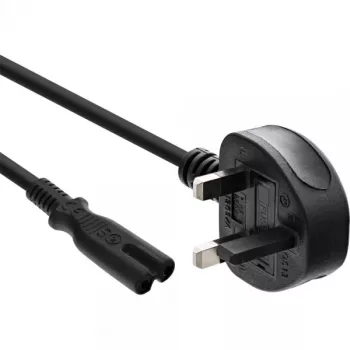 Kabel zasilający InLine, wtyk męski England / Euro 8 żeński, 1,8 m, 1,8 m, BS 1363, złącze C7, 250 V, 2,5 A