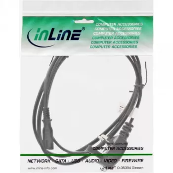 Kabel zasilający InLine, wtyk męski England / Euro 8 żeński, 1,8 m, 1,8 m, BS 1363, złącze C7, 250 V, 2,5 A