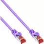 InLine Patch kabel S/FTP PiMF Cat.6 250MHz PVC miedź fioletowy 1m
