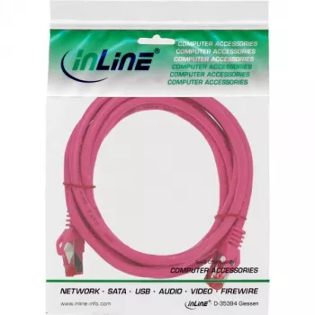 InLine Patch kabel S/FTP PiMF Cat.6 250MHz PVC miedziany różowy 3m