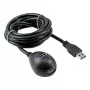 Przedłużacz InLine USB 3.2 Gen.1 USB Typ A M / 2x A F + Zasilanie, ze stojakiem, czarny, 2m