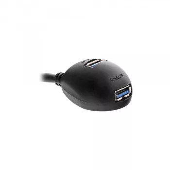 Przedłużacz InLine USB 3.2 Gen.1 USB Typ A M / 2x A F + Zasilanie, ze stojakiem, czarny, 2m