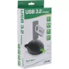 Przedłużacz InLine USB 3.2 Gen.1 USB Typ A M / 2x A F + Zasilanie, ze stojakiem, czarny, 2m
