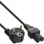 InLine Kabel zasilający, CEE7/7 kątowy do C15 prosty, 3 x 1mm², czarny, 3m