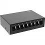 InLine Desktop Consolidation Point Box 8x Keystone RJ45, metalowa, czarna RAL9005