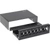 InLine Desktop Consolidation Point Box 8x Keystone RJ45, metalowa, czarna RAL9005