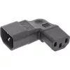 InLine Power supply adapter IEC 60320 C14/C13, left/right kątowy, 3pin IEC dev.