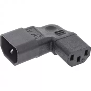 InLine Power supply adapter IEC 60320 C14/C13, left/right kątowy, 3pin IEC dev.