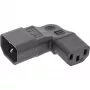 InLine Power supply adapter IEC 60320 C14/C13, left/right kątowy, 3pin IEC dev.
