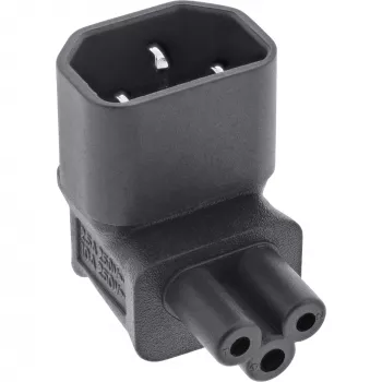 InLine Zasilacz adapter IEC 60320 C14 / C5, kątowy góra/dół, urządzenie IEC 3-stykowe