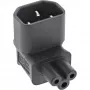 InLine Zasilacz adapter IEC 60320 C14 / C5, kątowy góra/dół, urządzenie IEC 3-stykowe