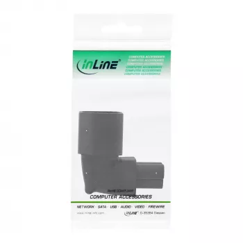 InLine Zasilacz adapter IEC 60320 C14 / C5, kątowy góra/dół, urządzenie IEC 3-stykowe