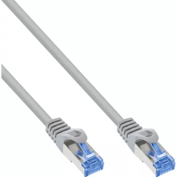 InLine Patch kabel, Cat.6A, S/FTP, TPE elastyczny, szary, 15m