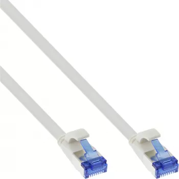Płaski kabel krosowy InLine, U/FTP, kat. 6A, bezhalogenowy TPE, biały, 0,3 m