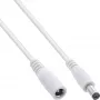 InLine przedłużacz DC, męski/żeński 5,5x2,1mm, AWG 18, biały 3m