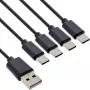 InLine Kabel Y ładujący USB 4w1, 1x USB-A męski do 4x USB-C męski, czarny 2 m