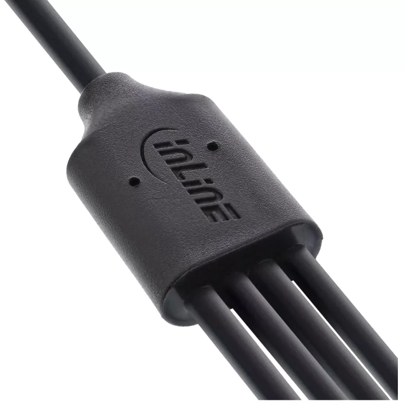 InLine Kabel Y ładujący USB 4w1, 1x USB-A męski do 4x USB-C męski, czarny 2 m
