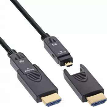 Kabel InLine HDMI AOC, Ultra High Speed HDMI, 8K4K, odłączana wtyczka, 20m