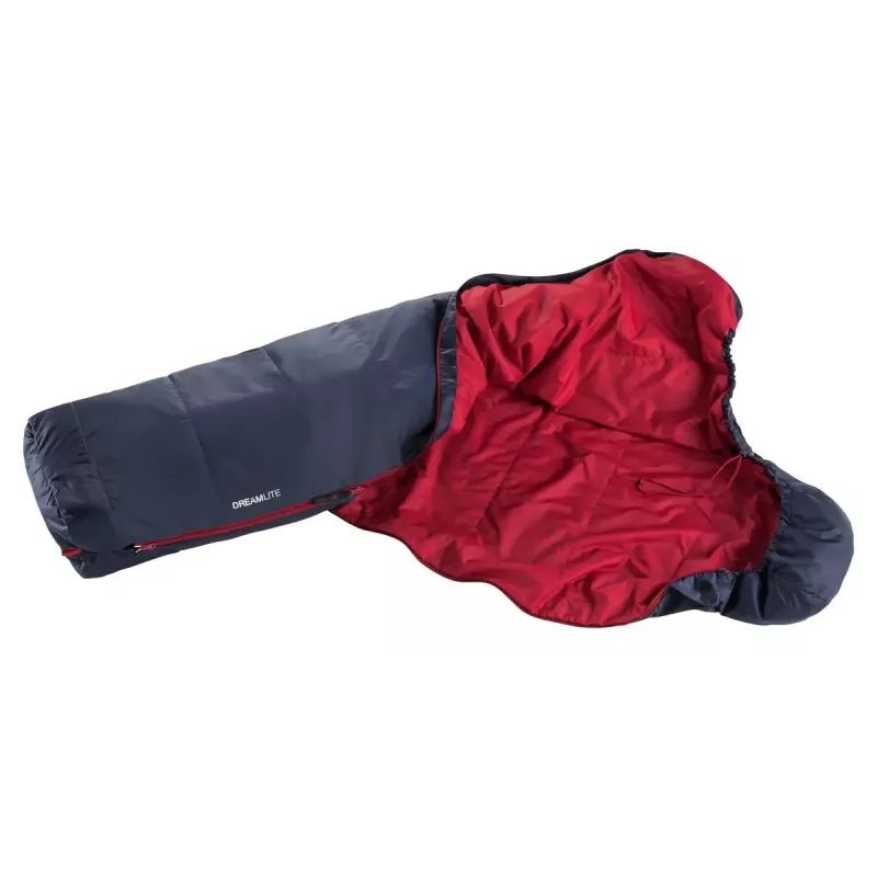 Śpiwór DEUTER Dreamlite L — model turystyczny dla dorosłych, Ripstop niebieski, 2200×790×490 mm