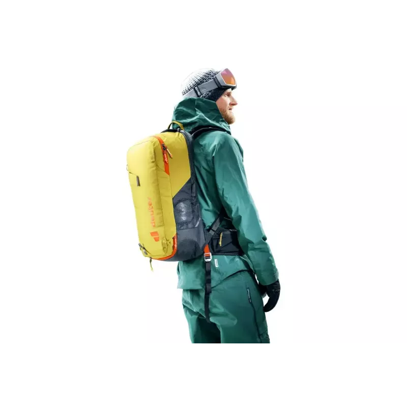 Plecak lawinowy DEUTER Alproof Lite 22 – 22 L, kurkuma/czarny, lekki, wytrzymały