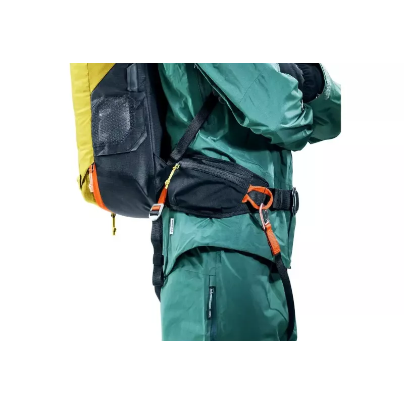 Plecak lawinowy DEUTER Alproof Lite 22 – 22 L, kurkuma/czarny, lekki, wytrzymały