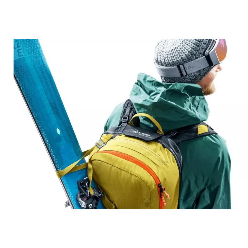 Plecak lawinowy DEUTER Alproof Lite 22 – 22 L, kurkuma/czarny, lekki, wytrzymały