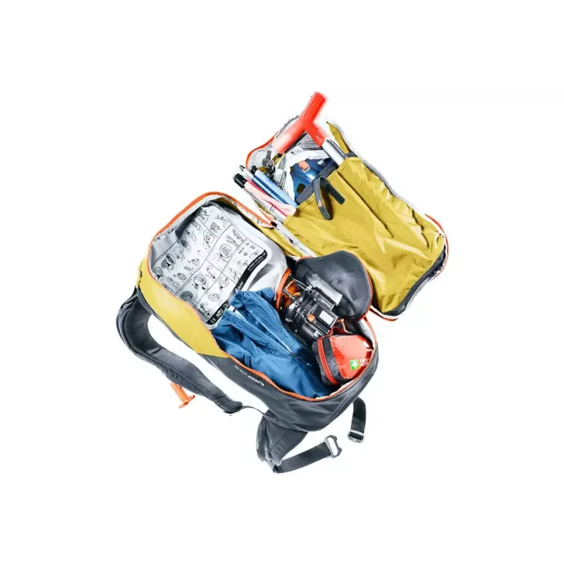 Plecak lawinowy DEUTER Alproof Lite 22 – 22 L, kurkuma/czarny, lekki, wytrzymały