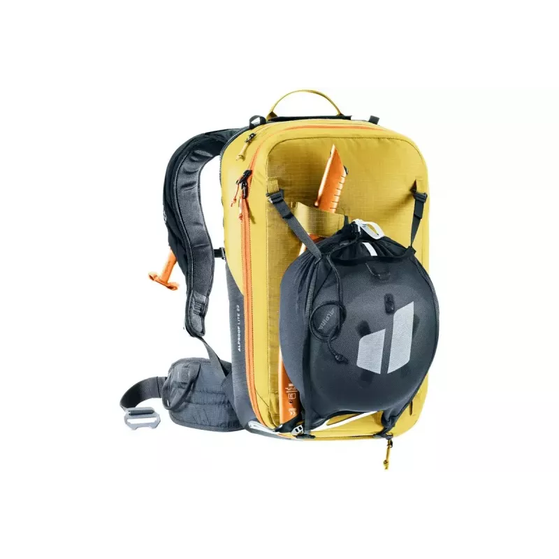 Plecak lawinowy DEUTER Alproof Lite 22 – 22 L, kurkuma/czarny, lekki, wytrzymały