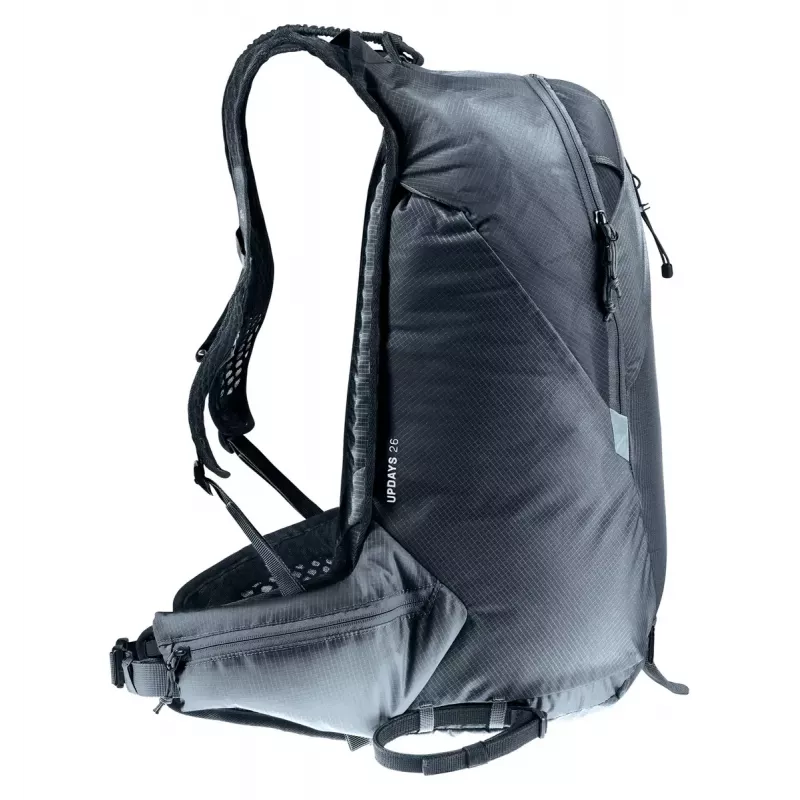 Plecak sportowy DEUTER Updays 26 — 26 l, czarny, poliamid, 51×31×23 cm, bez PFAS