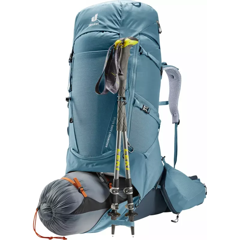 Plecak DEUTER Aircontact Core 60+10, stelaż wewnętrzny, 60 L (+10 L), 2,31 kg, niebieski