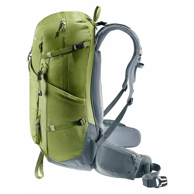Plecak turystyczny DEUTER Trail Pro 33 — 33 L, poliamid, pokrowiec przeciwdeszczowy, wentylacja, pas biodrowy