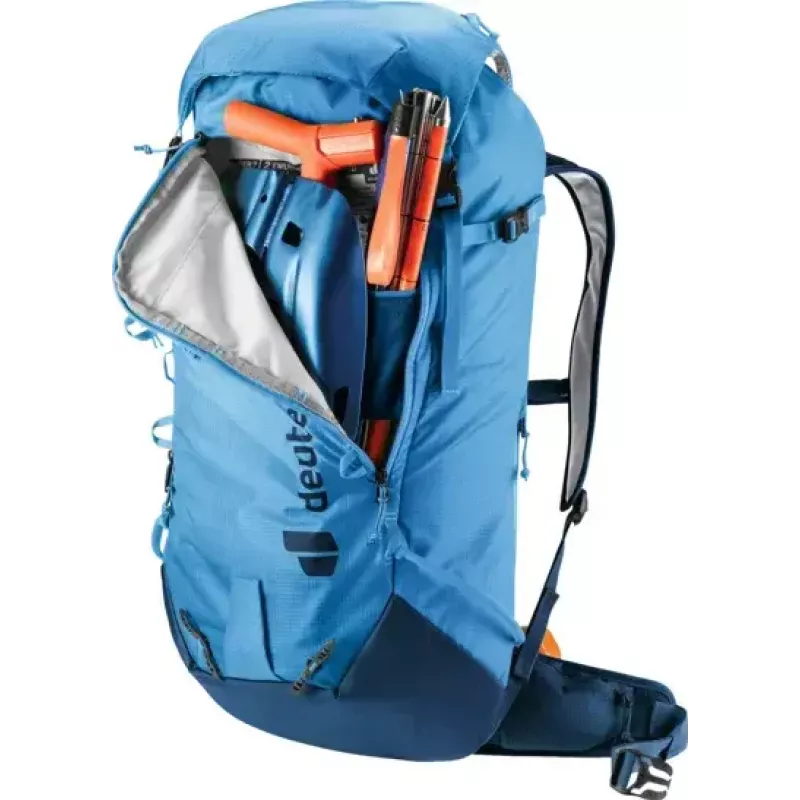 Plecak DEUTER Freescape Lite 26 L — bezramowy plecak skiturowy, 26 L, 1,18 kg, ładowanie od góry, niebieski